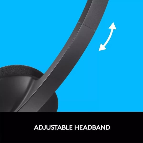 Logitech H340 USB-kuulokemikrofoni, stereo, USB-kuulokemikrofoni Windowsille ja Macille - musta