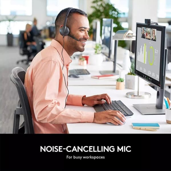 Logitech H340 USB-kuulokemikrofoni, stereo, USB-kuulokemikrofoni Windowsille ja Macille - musta
