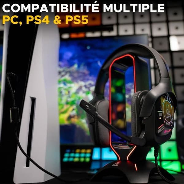 Kabelanslutet spelheadset - The G-Lab - KORP COBALT 7.1 - 7.1 Surround Sound - USB - RGB