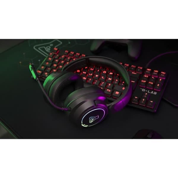 Trådlöst spelheadset - The G-Lab - KORP IRIDIUM - Mikrofon - RGB - PC/PS4/Xbox One - Svart