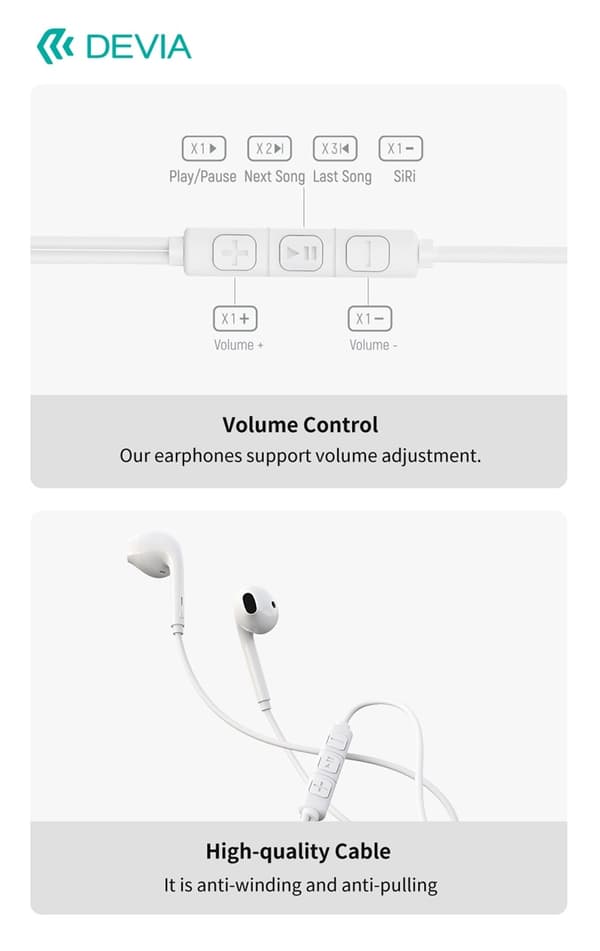 in-Ear USB-C hörlurar för Samsung / iPhone 15, 16 och Mobil med USB-C Kontakt
