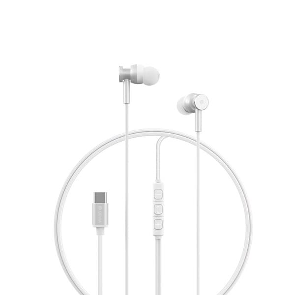 in-Ear USB-C hörlurar för Samsung / iPhone 15, 16 och Mobil med USB-C Kontakt Silver