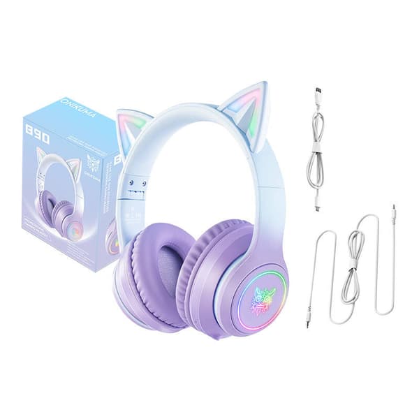 ONIKUMA B90 spelheadset (blå/lila)