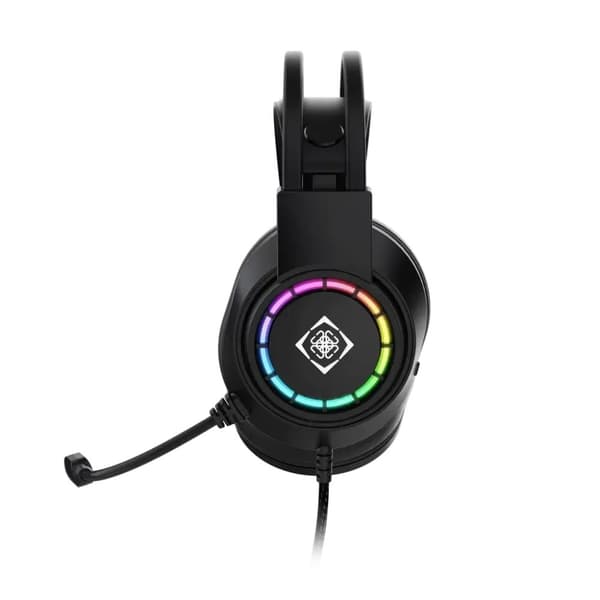 Deltaco Gaming DH220 stereo headset, USB, RGB - svart