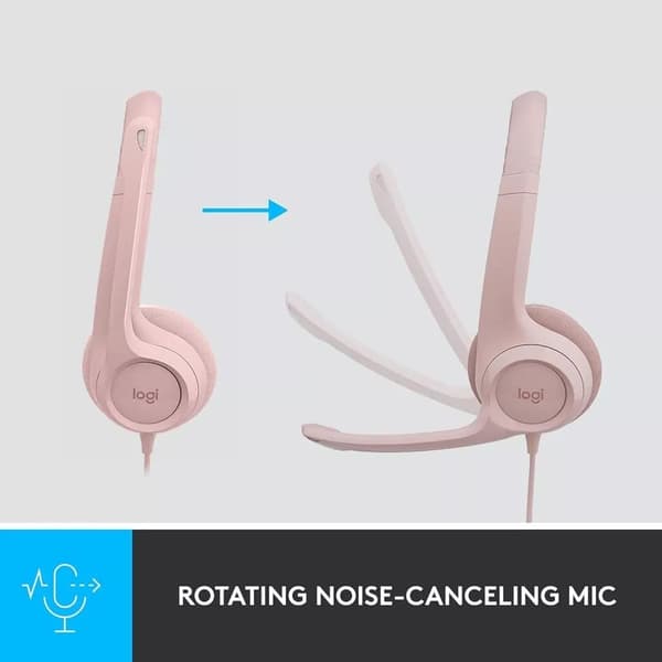 Logitech H390 trådanslutet headset med brusreducerande mikrofon USB in-line-kontroll