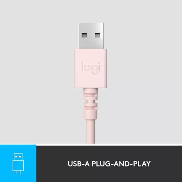Logitech H390 trådanslutet headset med brusreducerande mikrofon USB in-line-kontroll