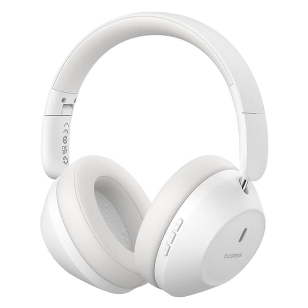 Baseus Bass 30 Max on-ear Bluetooth-headset med lång batteritid - Vit