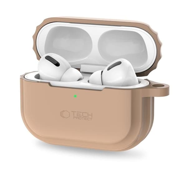 Tech-Protect Airpods Pro 1/2 Skal Silikon Rope - Cafe Latte
