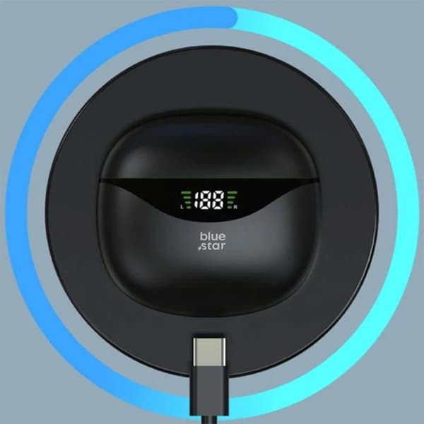 Blue Star Trådlösa In-Ear Hörlurar TWS T60 - Svart