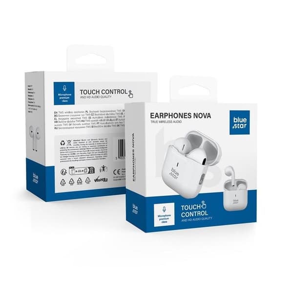 Blue Star Trådlösa In-Ear Hörlurar TWS Nova Fi5 - Vit