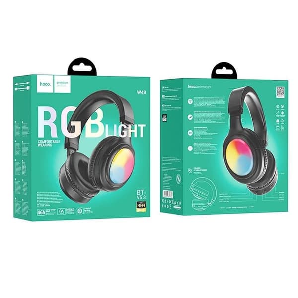 Hoco On-Ear Hörlurar TWS W48 - Svart