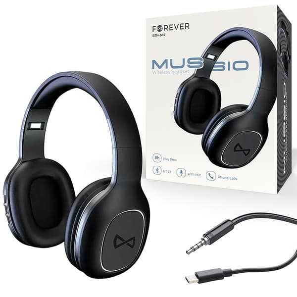Forever TWS Bluetooth On-Ear Hörlurar BTH-505 - Svart