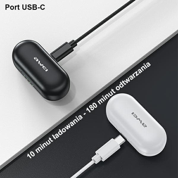 Awei TWS Bluetooth In-Ear Hörlurar T13 Pro - Vit