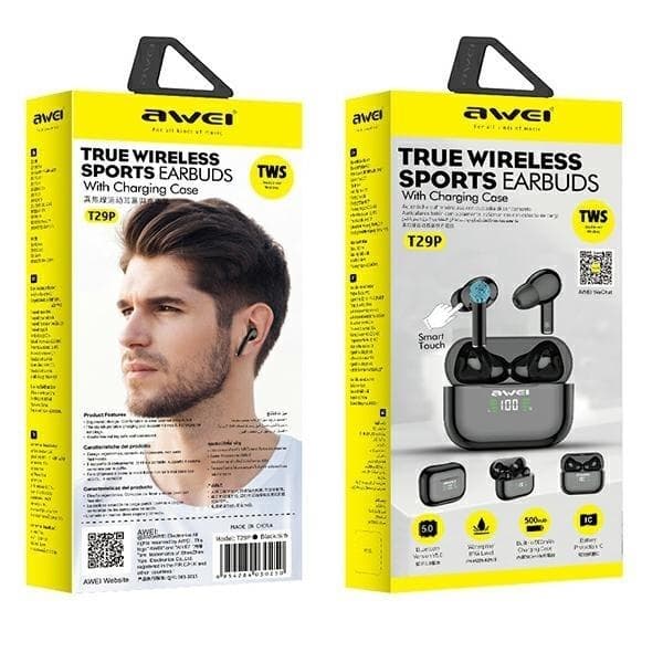 Awei TWS Bluetooth In-Ear Hörlurar T29P - Svart