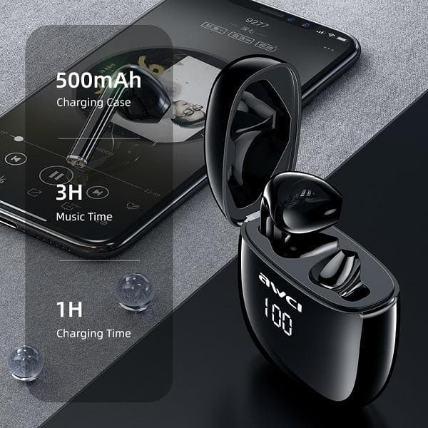 Awei TWS Bluetooth In-Ear Hörlurar T28P - Svart