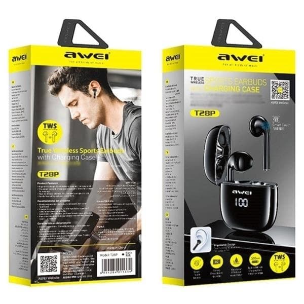 Awei TWS Bluetooth In-Ear Hörlurar T28P - Svart