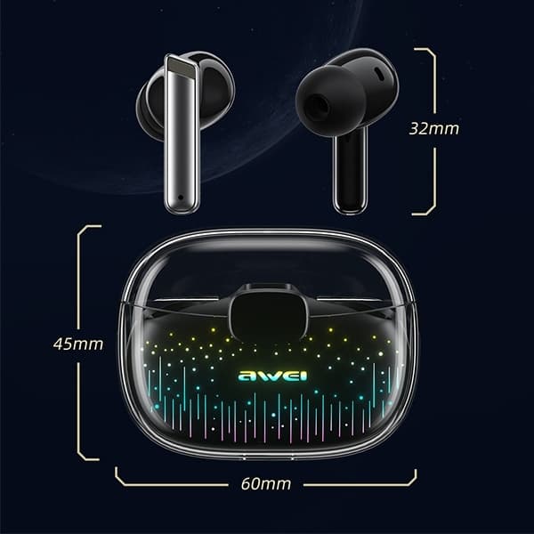 Awei TWS Bluetooth In-Ear Hörlurar T52 Pro2 - Svart