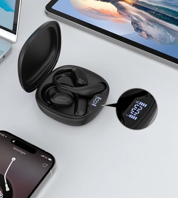 Choetech On-ear Trådlösa Hörlurar TWS OWS - Svart