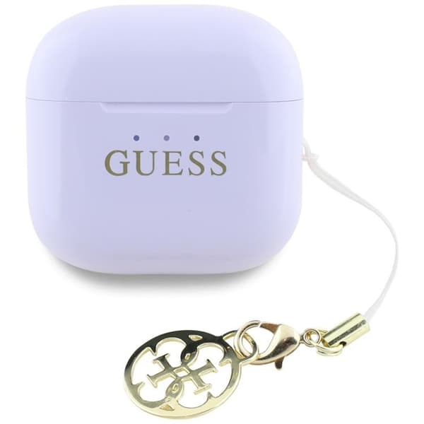 Guess TWS In-Ear Hörlurar Glossy Effect Printed Logo & Charm - Lavendel