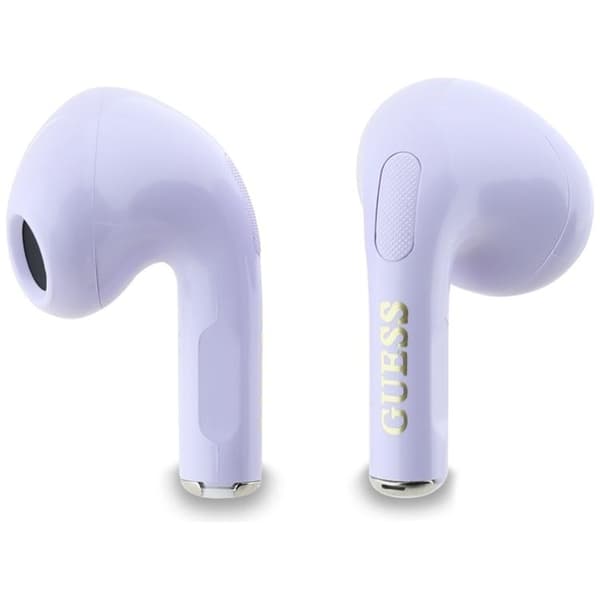 Guess TWS In-Ear Hörlurar Glossy Effect Printed Logo & Charm - Lavendel