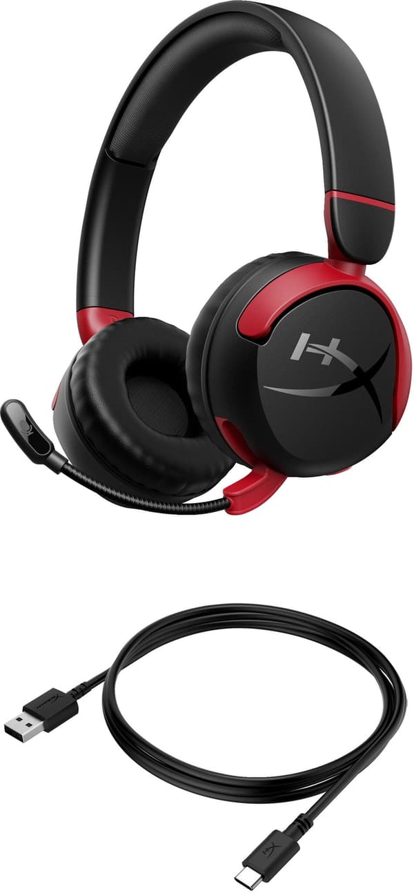 HyperX Cloud Mini Trådlös Gaming Headset - Svart/Röd