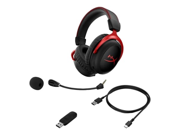 HyperX Cloud 2 Trådlös Gaming Headset - Svart/Röd