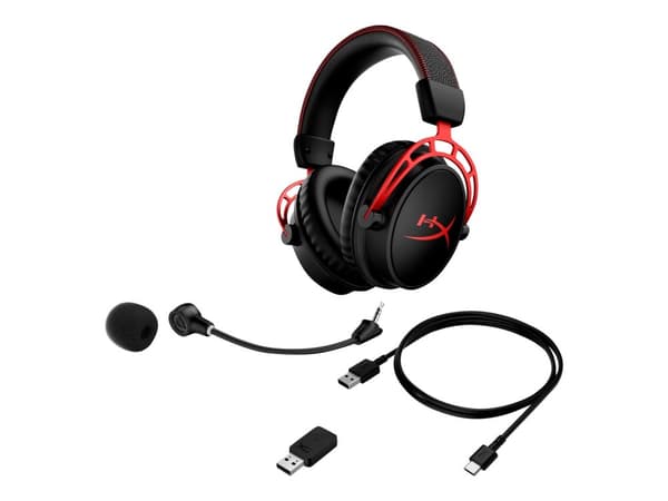 HyperX Cloud Alpha Trådlös Gaming Headset - Svart/Röd