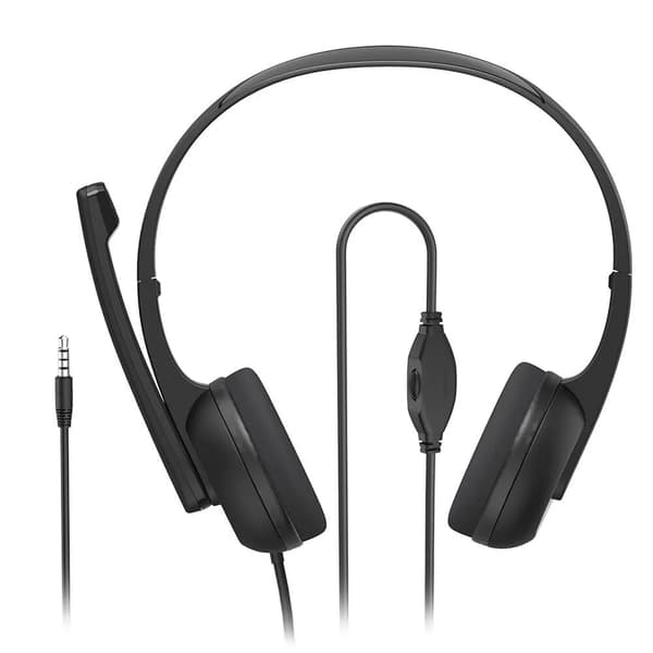 Hama HS-P150 V2 On-Ear Kontorsheadset med 3,5mm-kontakt - Svart