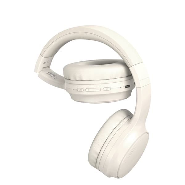 XO Over-øret Bluetooth-hodesett med ANC og 100 timers batterilevetid - Hvit