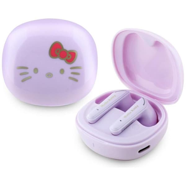 Hello Kitty TWS In-Ear Hörlurar Glossy Finish - Lila