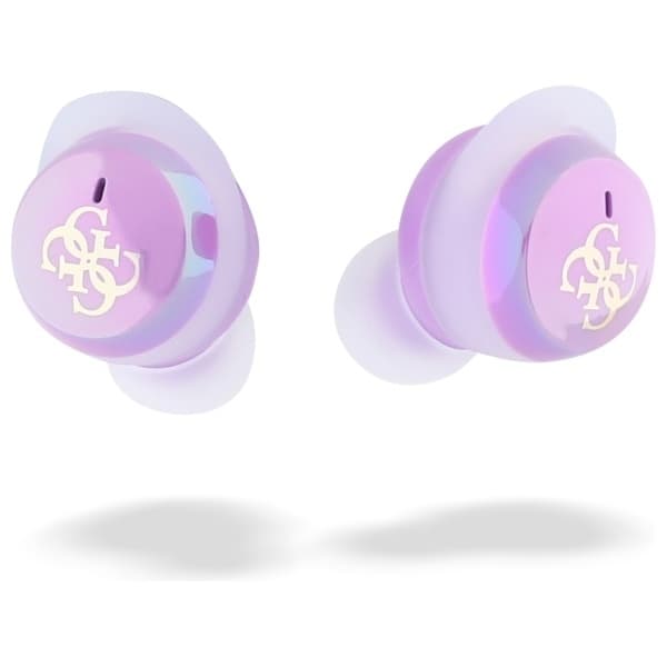 Guess TWS In-Ear Hörlurar Bluetooth Iridescent 4G Printed Logo - Lila