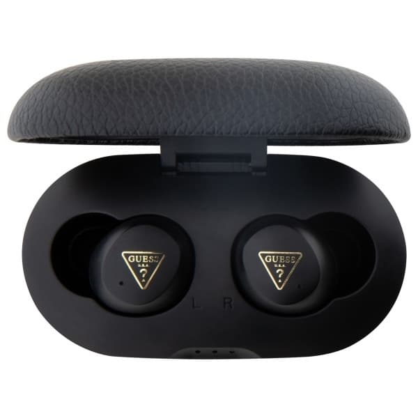 Guess TWS In-Ear Hörlurar Bluetooth Grained Classic Logo - Svart