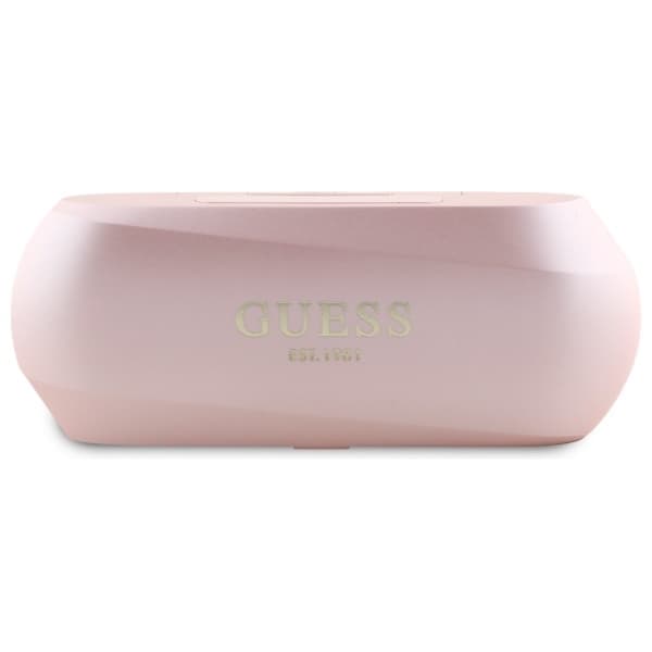 Guess TWS In-Ear Hörlurar Bluetooth Elongated Metalic Printed Logo - Rosa