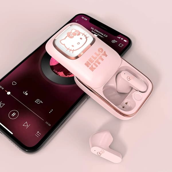 Hello Kitty TWS In-Ear Hörlurar Slide - Rosa