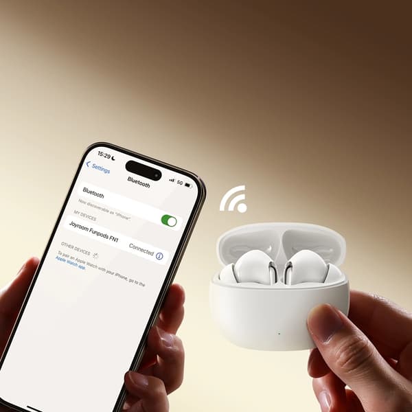 Joyroom TWS In-Ear Hörlurar Bluetooth 5.4 ANC ENC - Vit