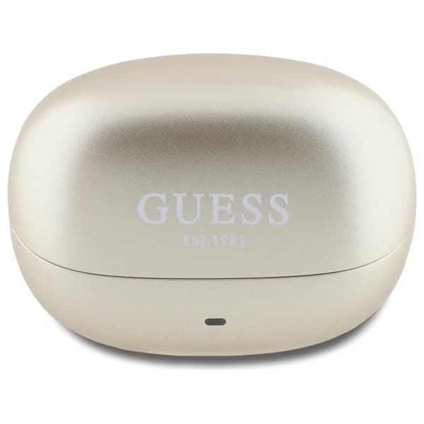 Guess TWS In-Ear Hörlurar Bluetooth Capsule Printed Logo - Guld