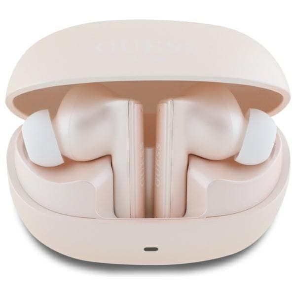 Guess TWS In-Ear Hörlurar Bluetooth Capsule Printed Logo - Rosa