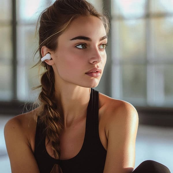 Happy Plugs TWS In-Ear Hörlurar Clip OWS - Vit
