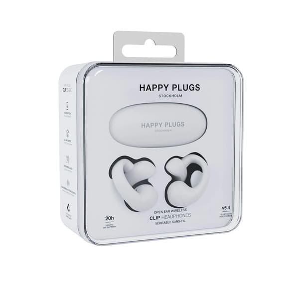 Happy Plugs TWS In-Ear Hörlurar Clip OWS - Vit