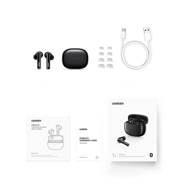 Ugreen TWS In-Ear Hörlurar Bluetooth 5.2 ANC HiTune T3 - Svart