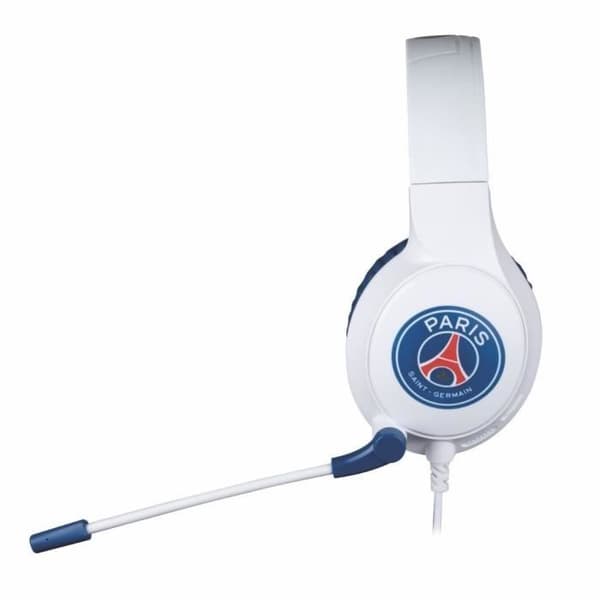 Trådbundet spelheadset - KONIX - PC, PS4, PS5, Switch, Xbox - 45° mikrofon - 1,5 m kabel - vit och blå