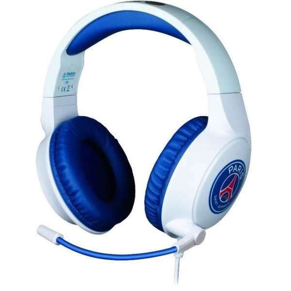 Trådbundet spelheadset - KONIX - PC, PS4, PS5, Switch, Xbox - 45° mikrofon - 1,5 m kabel - vit och blå