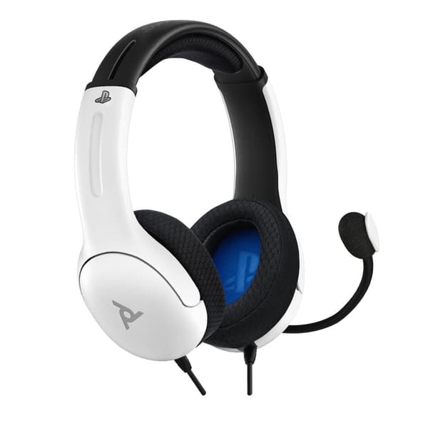 PDP Gaming LVL40 Stereo Gaming Headset - PS4 & PS5 - Officielt licenseret - Hvid