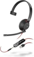 Miniatyrbild 2 av 2: POLY Blackwire 5210 Headset Huvudband 3,5 mm-kontakt USB Typ-A Svart, Röd