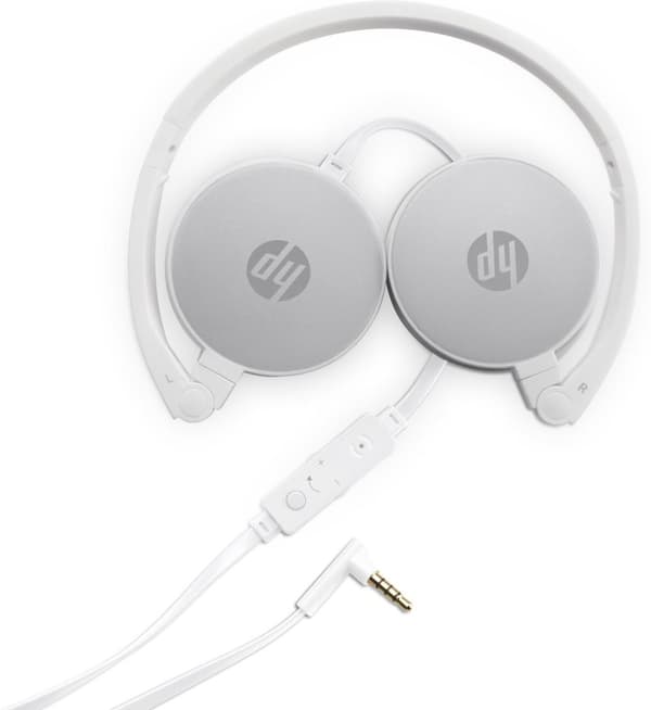 HP H2800 - Hovedtelefoner med mikrofon - on-ear - 3,5 mm stik - geddesølv
