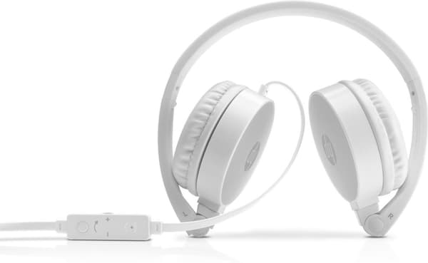 HP H2800 - Hovedtelefoner med mikrofon - on-ear - 3,5 mm stik - geddesølv