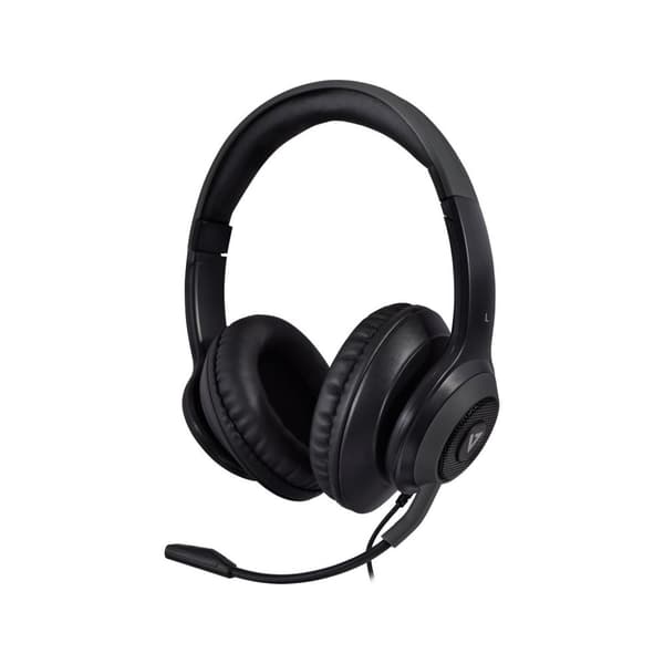 V7 HC701 - premium - headset - fuld størrelse - kablet - 3,5 mm stik - støjisolering - grå, sort
