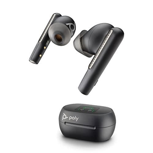 Poly Voyager Free 60+ - äkta trådlösa hörlurar med mikrofon - in-ear - bluetooth - aktiv brusreducering - kolsvart