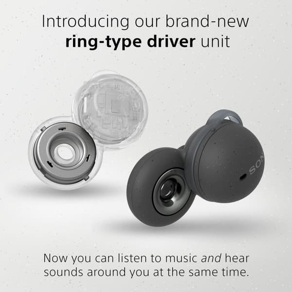 Sony LinkBuds - Trådlösa öronsnäckor - Grå
