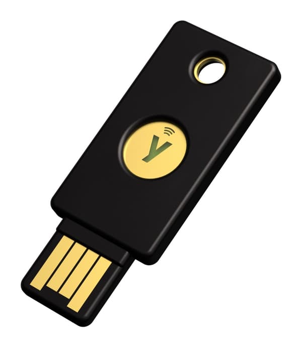 Yubico sikkerhedsnøgle NFC USB-sikkerhed